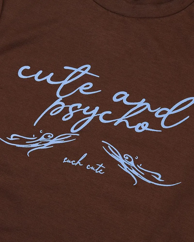 Italic Printed Casual Top