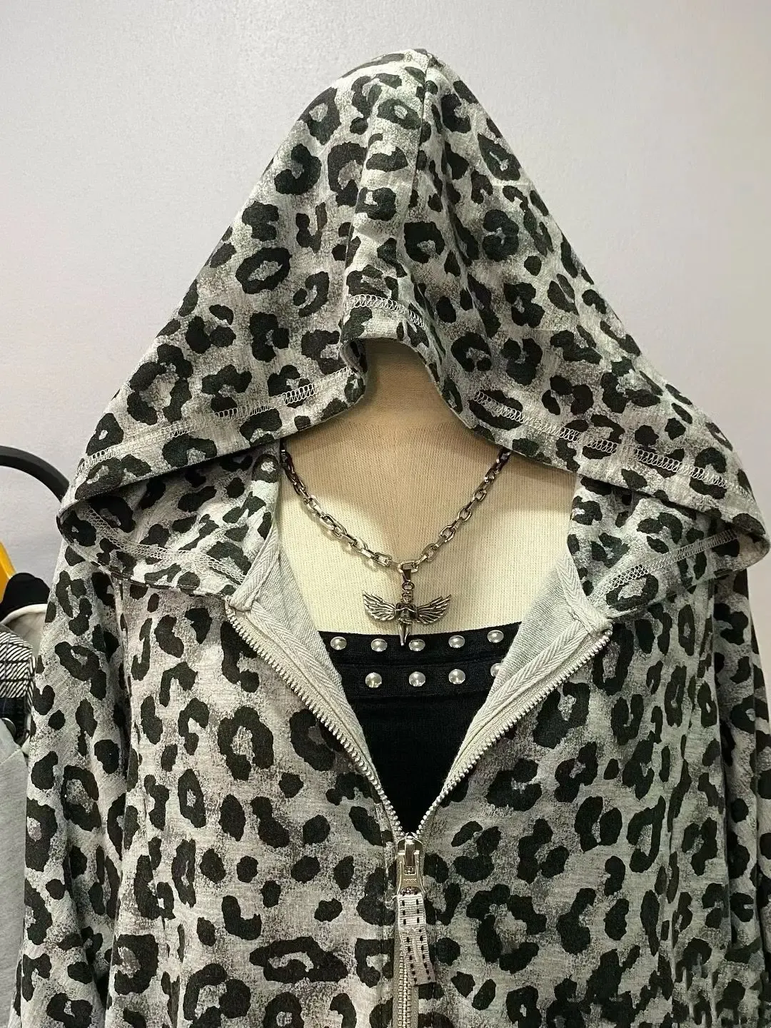 JazzHer Y2k Hoodie Winter Vintage Clothes 90s Women Zip Up Hoodies Letter Punk Oversized Tops Kawaii Sweet Girl Hoody Gothic Sweatshirt
