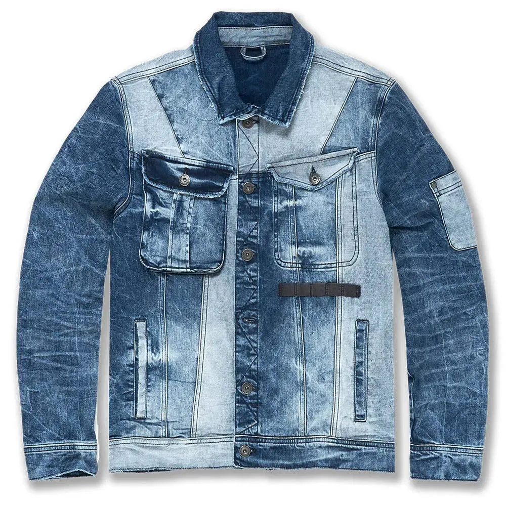 Jordan Craig Men Fort Greene Denim Trucker Jacket (Tonal Blue)