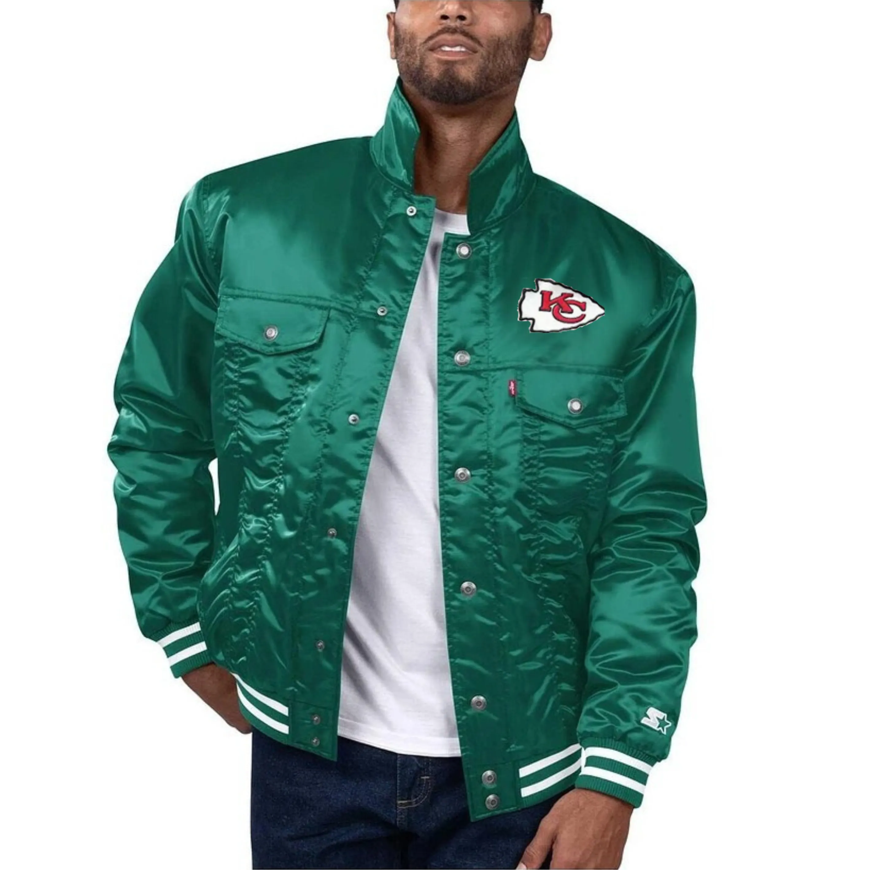 Kansas City Chiefs Silver Tab Trucker Jacket