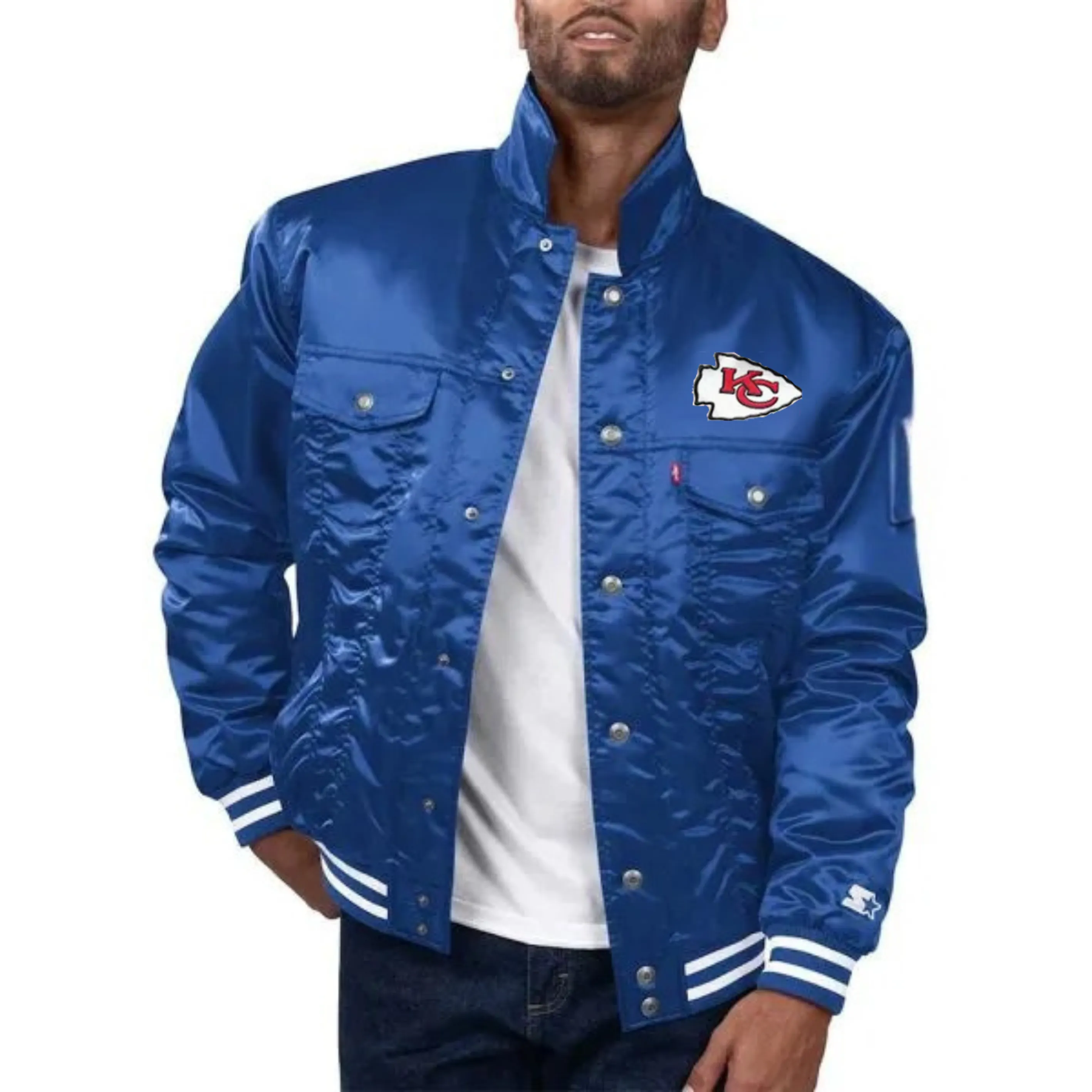 Kansas City Chiefs Silver Tab Trucker Jacket