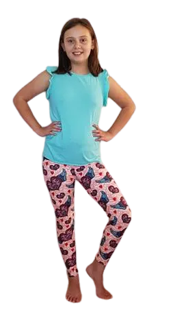 Kids Leggings - LUX Angel Heart