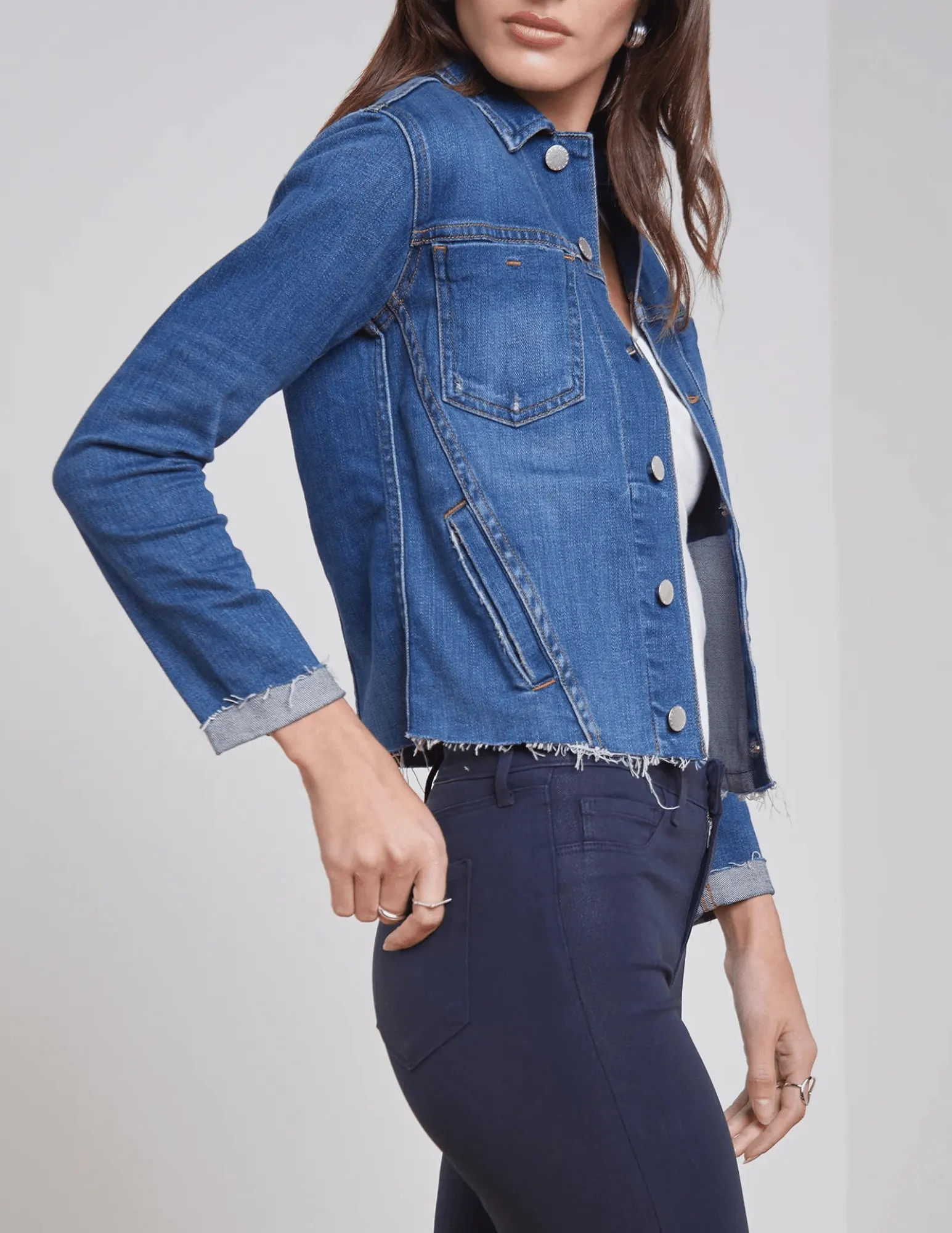 L'Agence Janelle Slim Raw Jacket