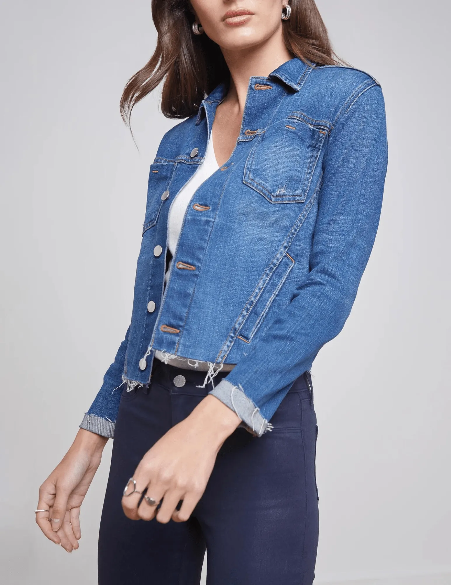 L'Agence Janelle Slim Raw Jacket