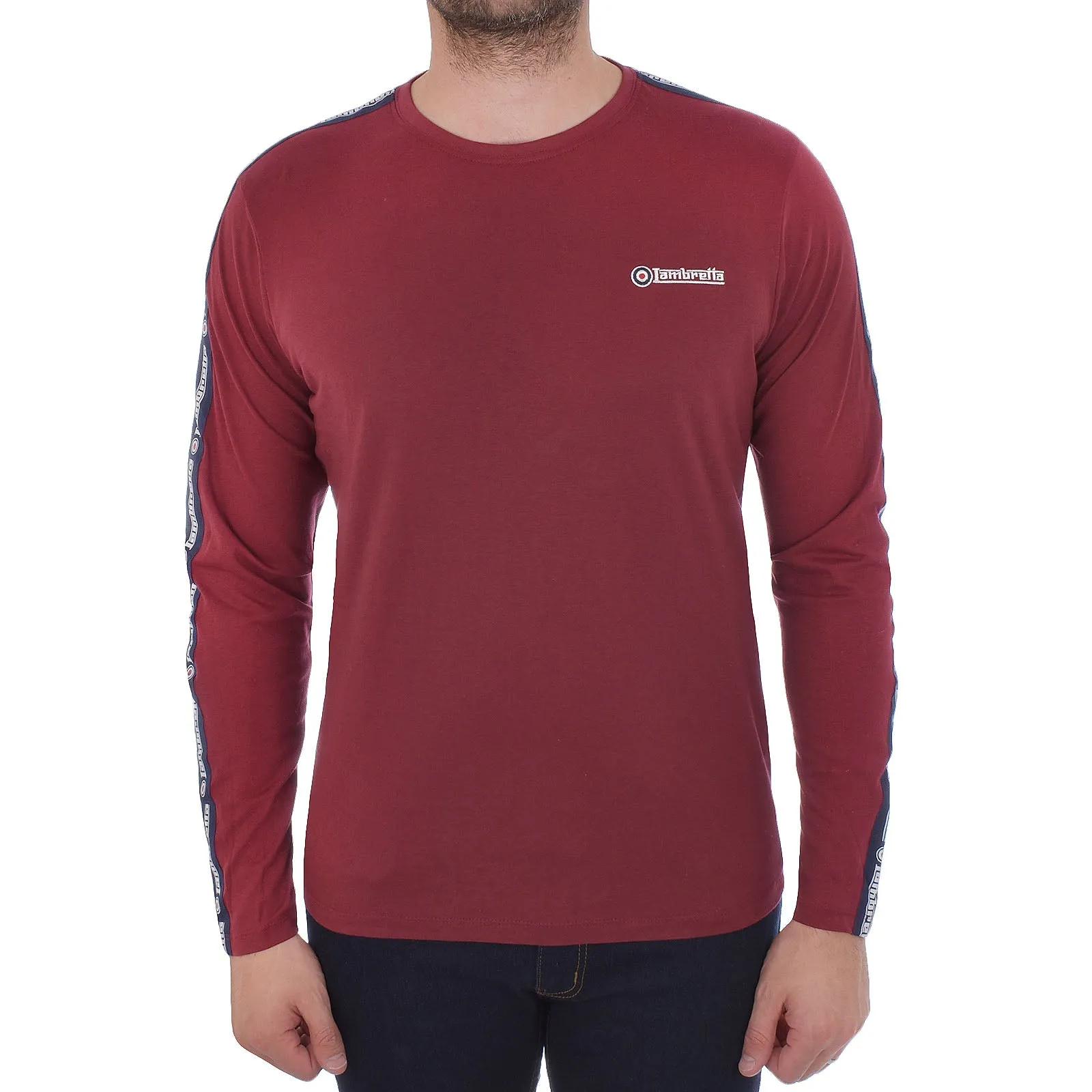 Lambretta Long Sleeve Taped Tee - Port