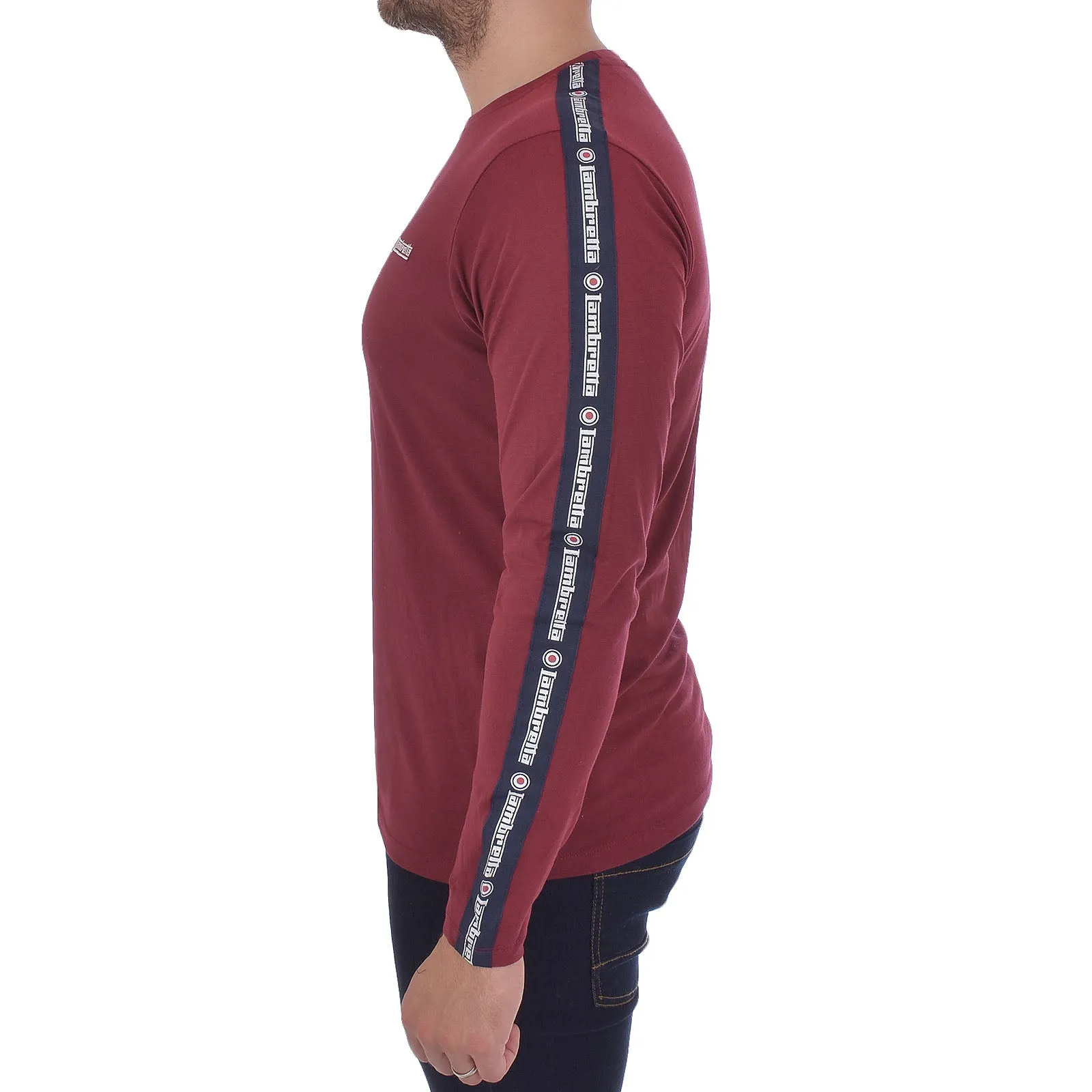 Lambretta Long Sleeve Taped Tee - Port