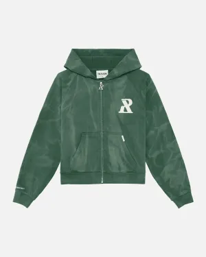 LEGACY ZIP HOODIE WASHED MOSS