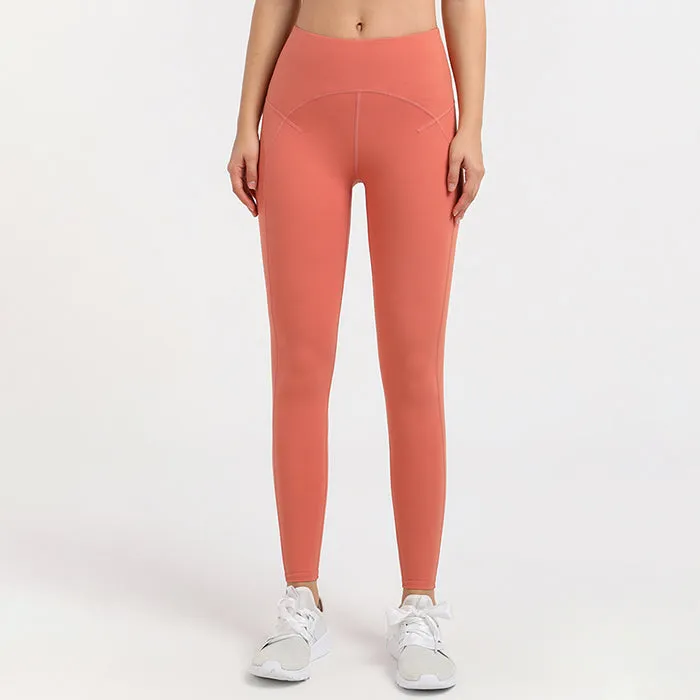 Leggings Cycling Wear Active High Waist Butt Lift Pants Classic Naked Nylon Sports Yoga Legging