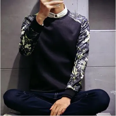 Leisure Men's Hoodies Patchwork Colors Napping Fashion Men's Tracksuits Sweatshirts Men Coats size M-XXXL