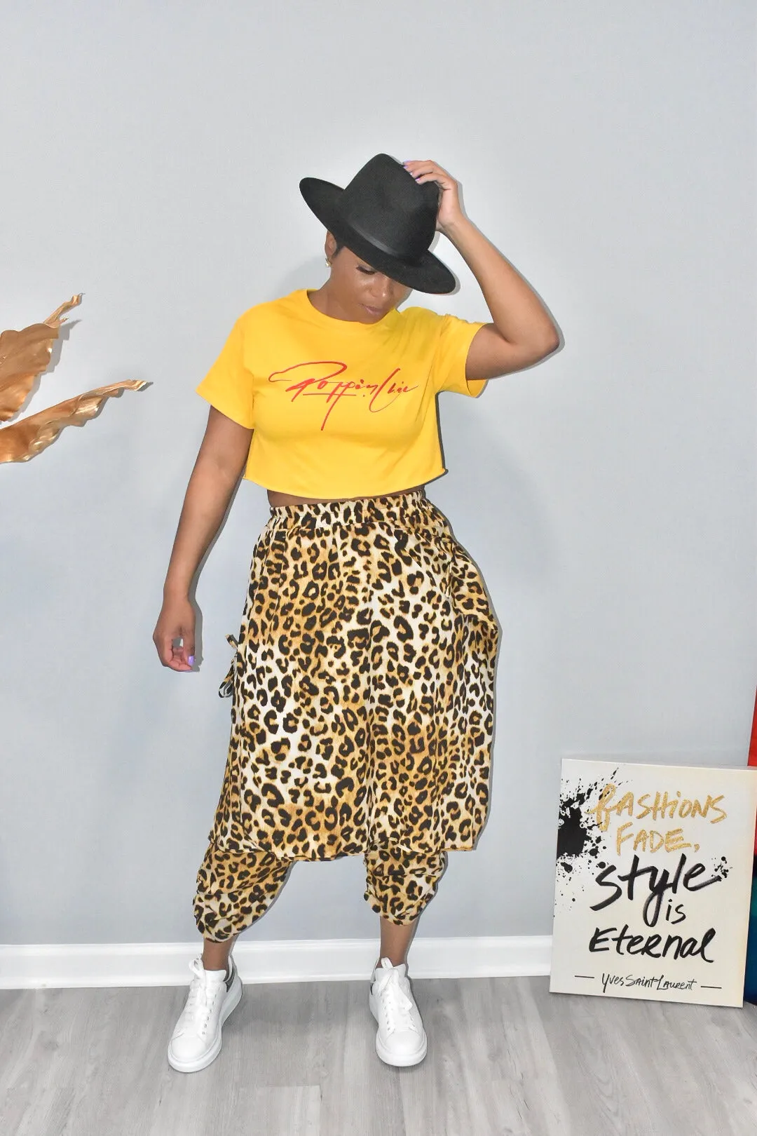 Leopard Skirt Harem Pants