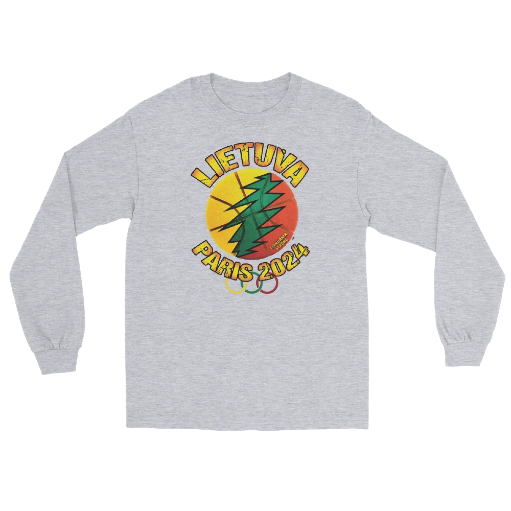 Lietuva Paris 2024 - Europe-Based Men's Classic Fit Cotton Long Sleeve T