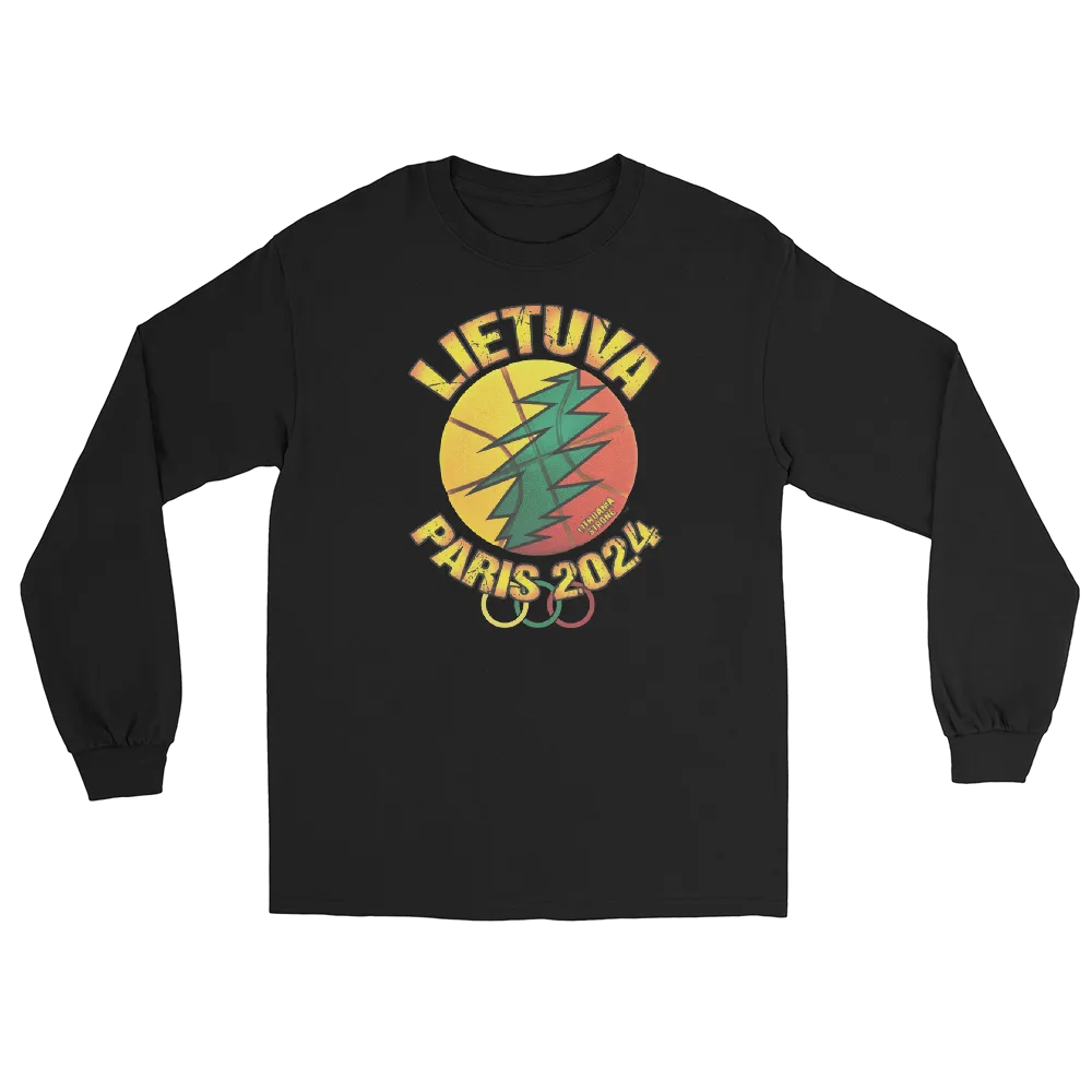 Lietuva Paris 2024 - Europe-Based Men's Classic Fit Cotton Long Sleeve T