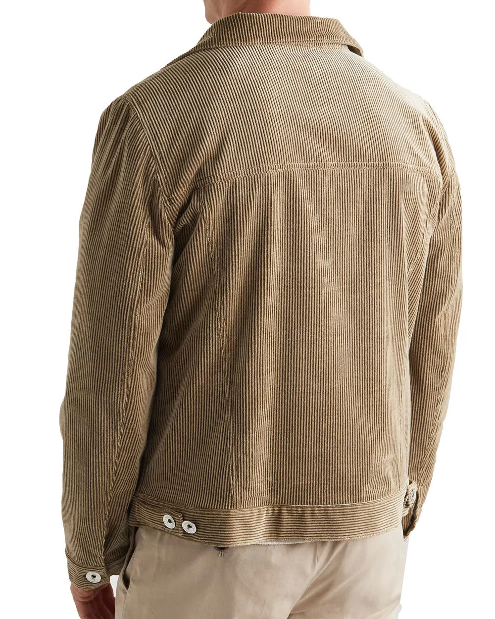 Light Brown Corduroy Trucker Jacket