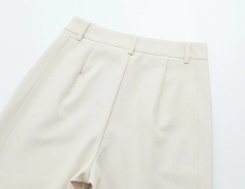 Lightweight and Slimming Solid Color Chinos for Women
