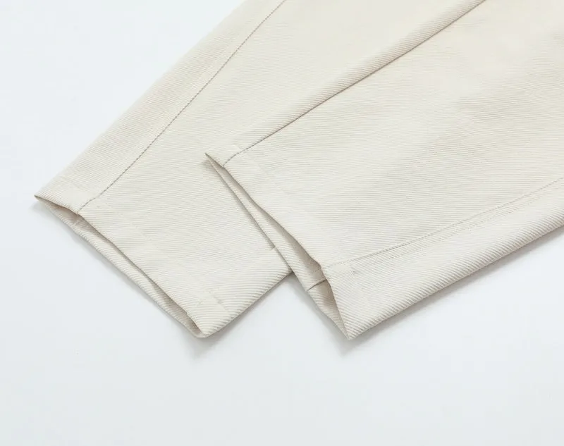 Lightweight and Slimming Solid Color Chinos for Women