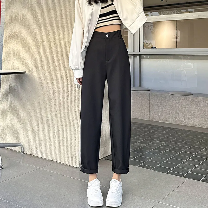 Lightweight and Slimming Solid Color Chinos for Women