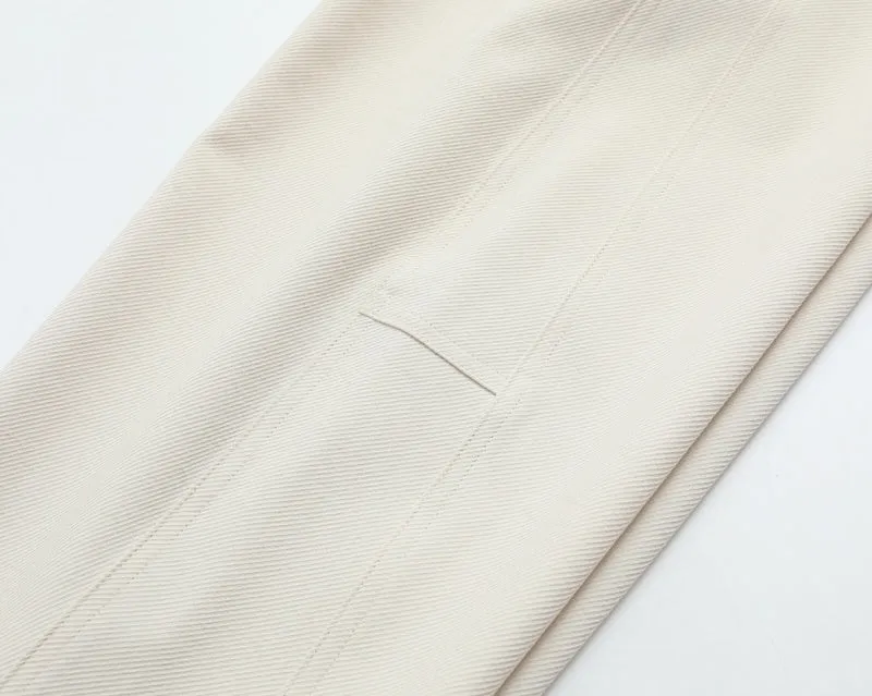 Lightweight and Slimming Solid Color Chinos for Women