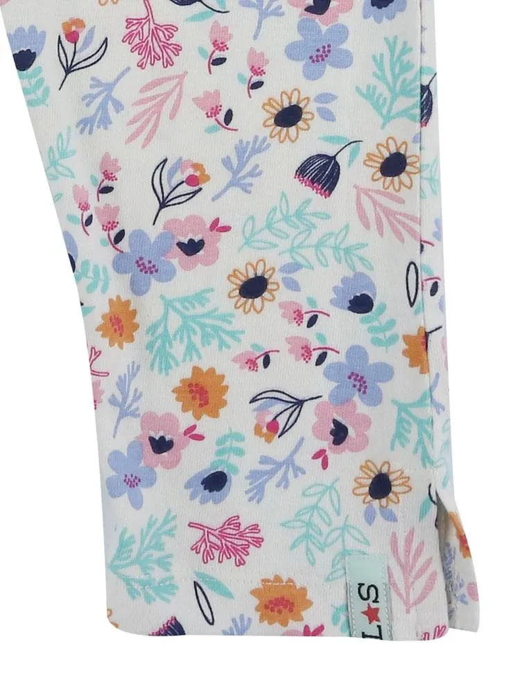 Lilly & Sid Organic Ditsy Flower Leggings 0-3 months