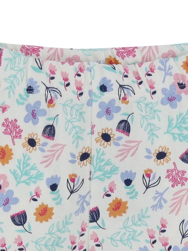 Lilly & Sid Organic Ditsy Flower Leggings 0-3 months