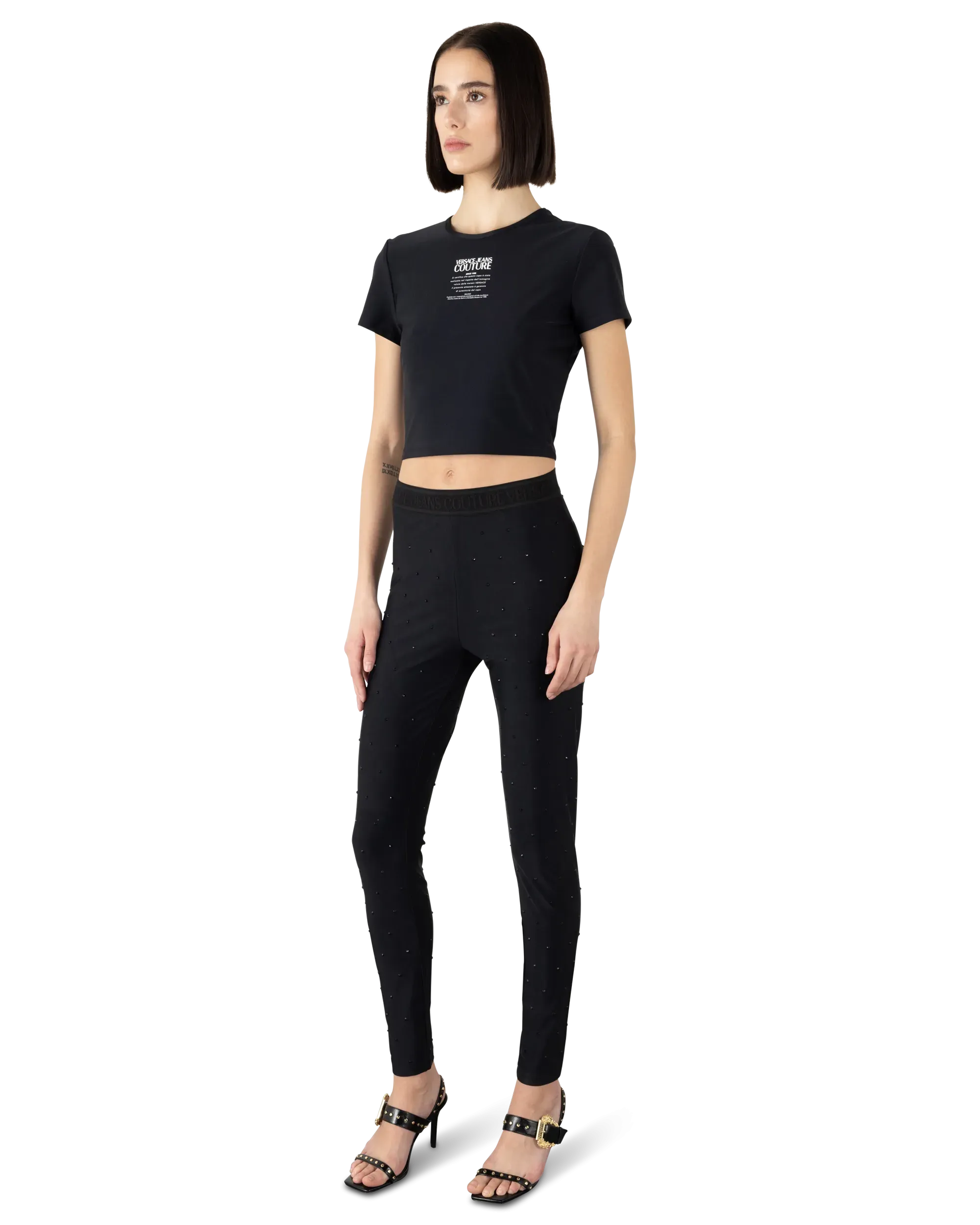Logo Print Cropped T-Shirt