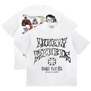 Lonely Records Cropped Premium T-Shirt