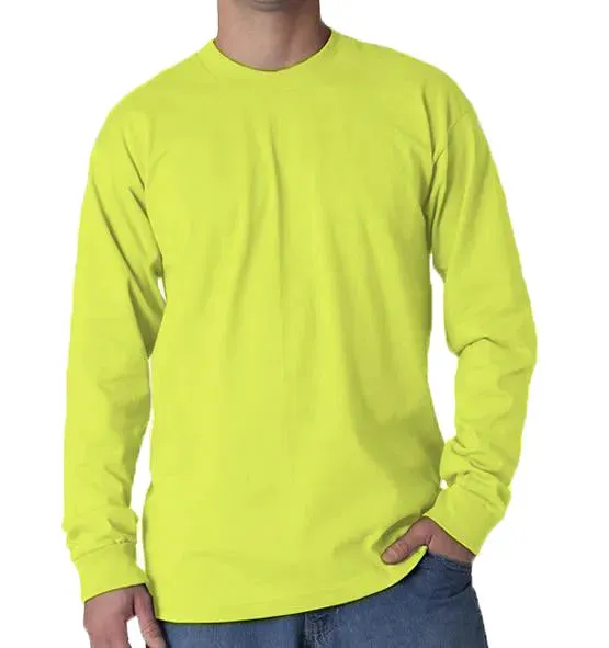 Long Sleeve Heavyweight 100% Cotton T-Shirt - Big Sizes