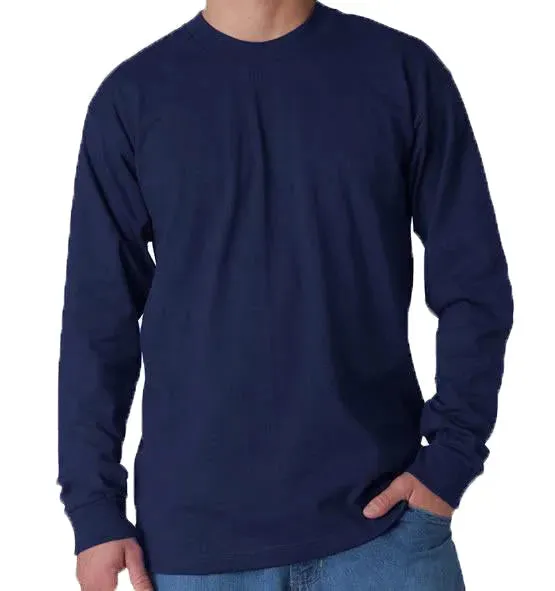 Long Sleeve Heavyweight 100% Cotton T-Shirt - Big Sizes