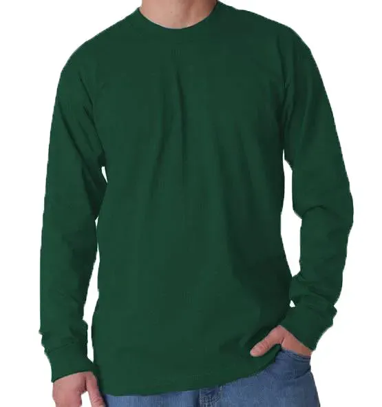 Long Sleeve Heavyweight 100% Cotton T-Shirt - Big Sizes