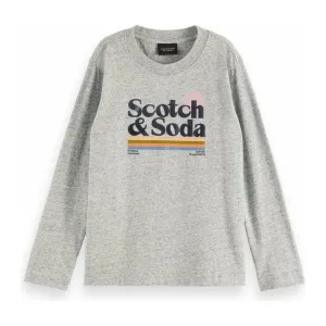 Long-Sleeved Brushed-Cotton Artwork T-Shirt - Grey Melange