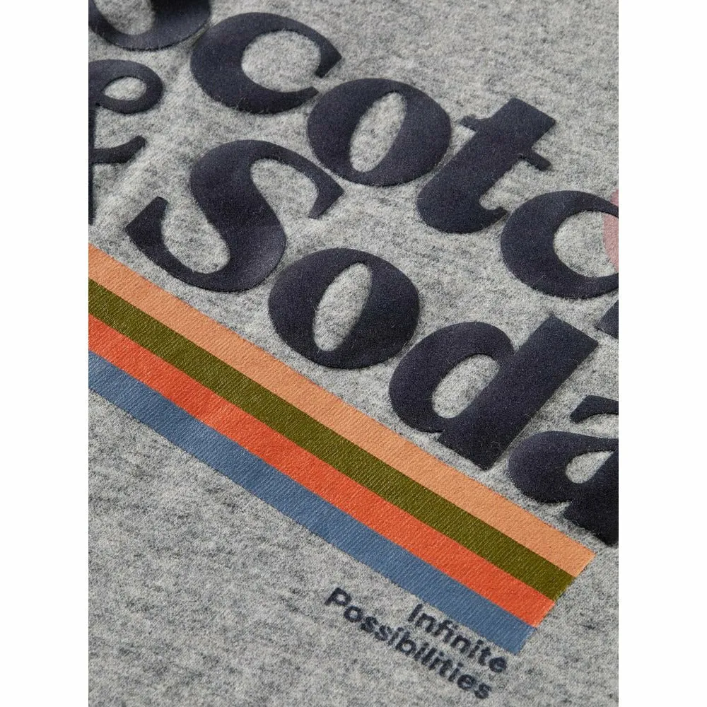Long-Sleeved Brushed-Cotton Artwork T-Shirt - Grey Melange