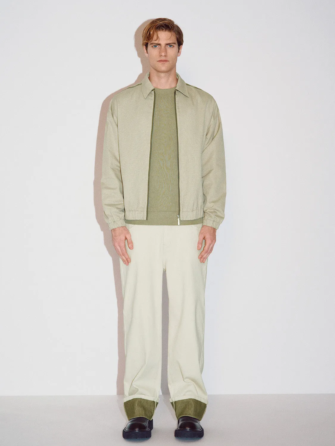 Loose Drawstring Hem Jackets