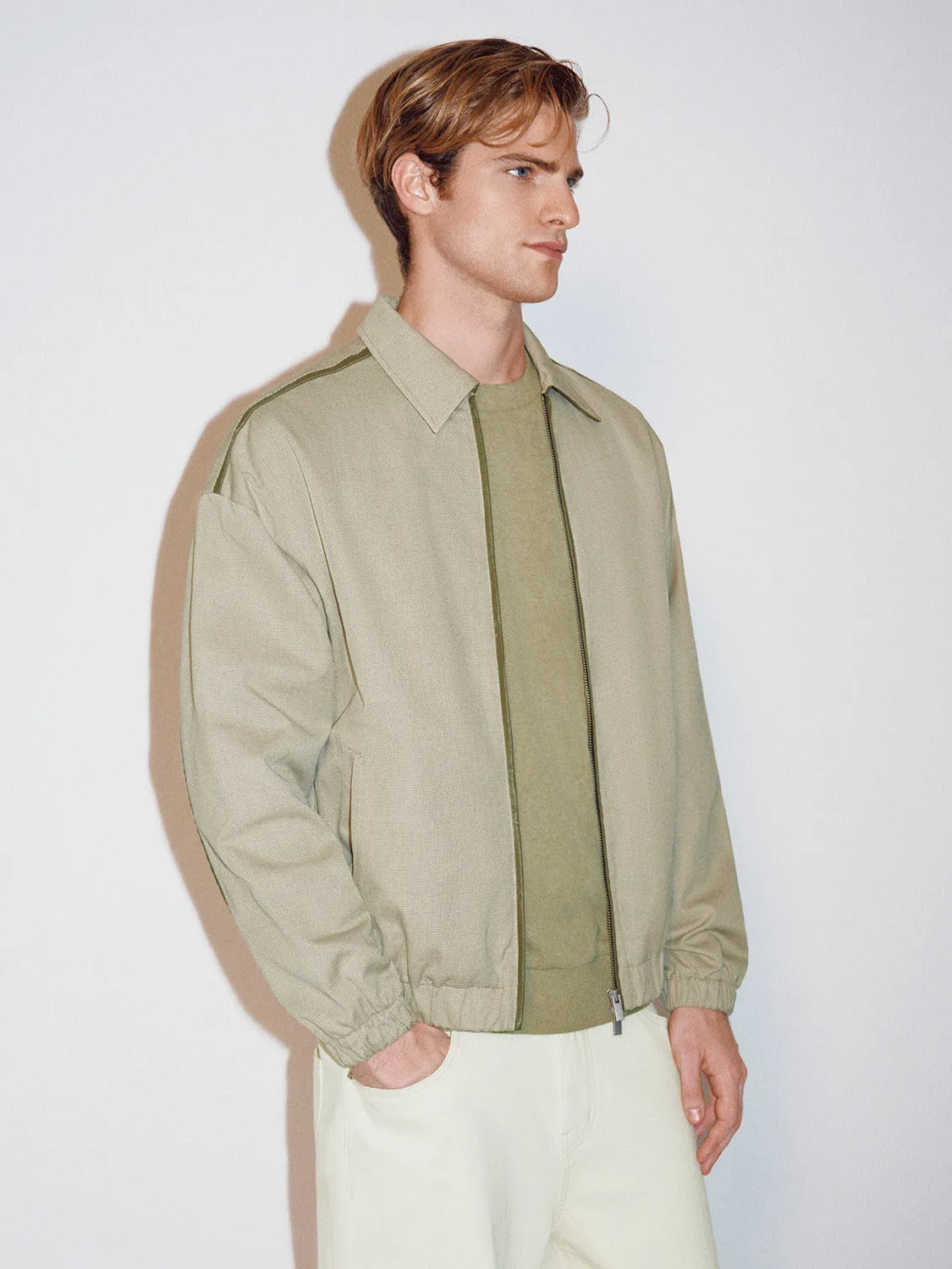 Loose Drawstring Hem Jackets
