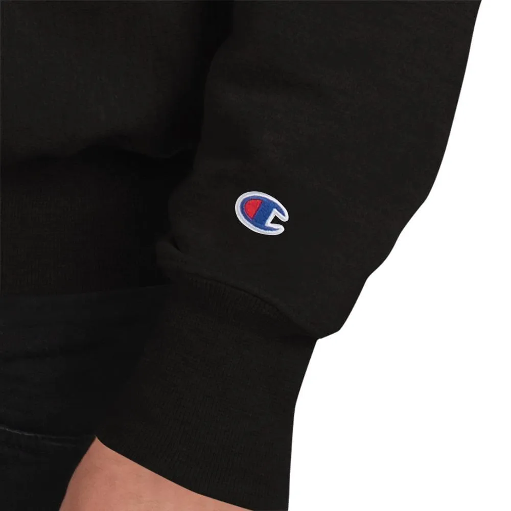 Love Honor Obey Zaddy Champion Sweatshirt - Blue on Black