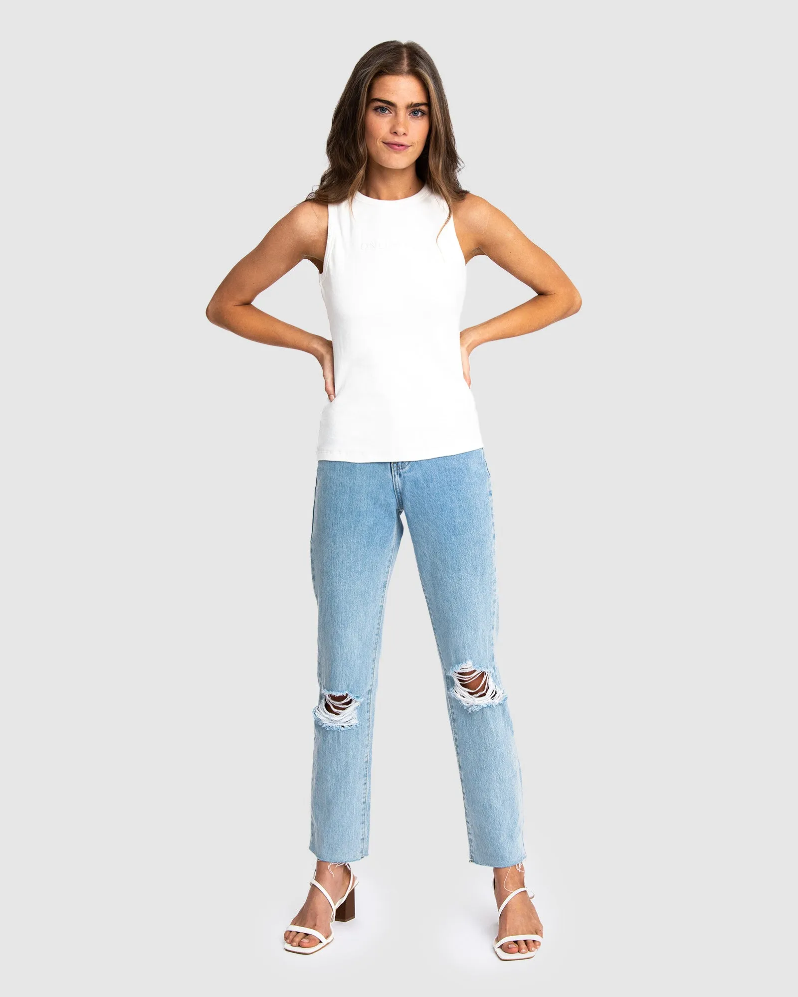 Luna White Tank