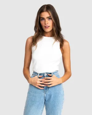 Luna White Tank