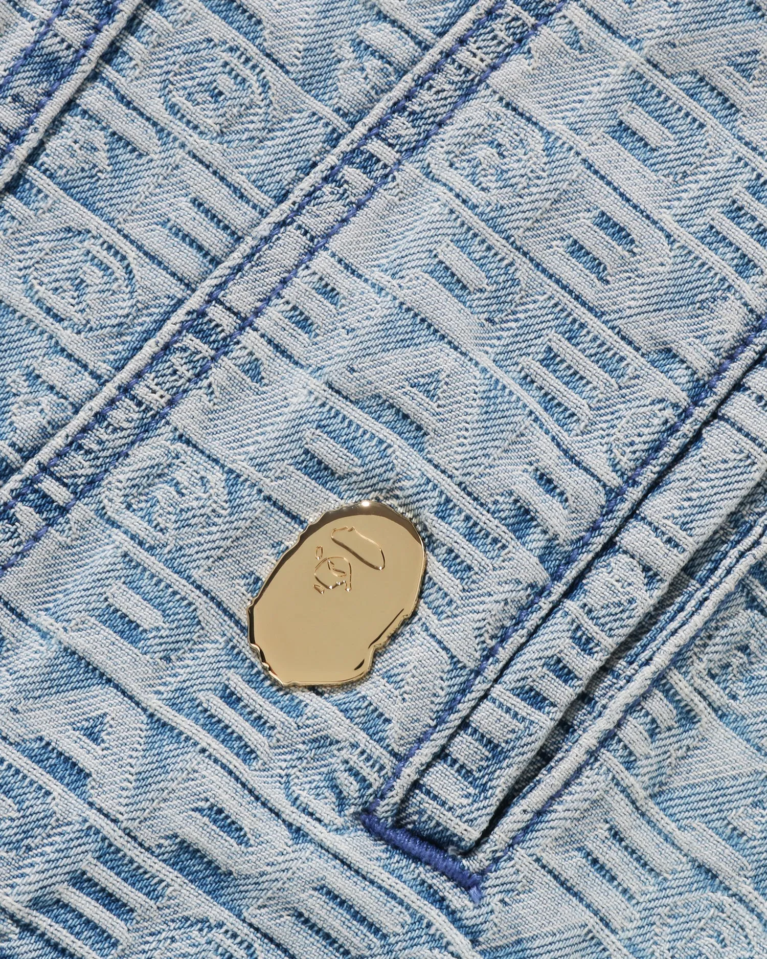 Lux Sport Pattern Jacquard 13oz Denim Trucker Jacket