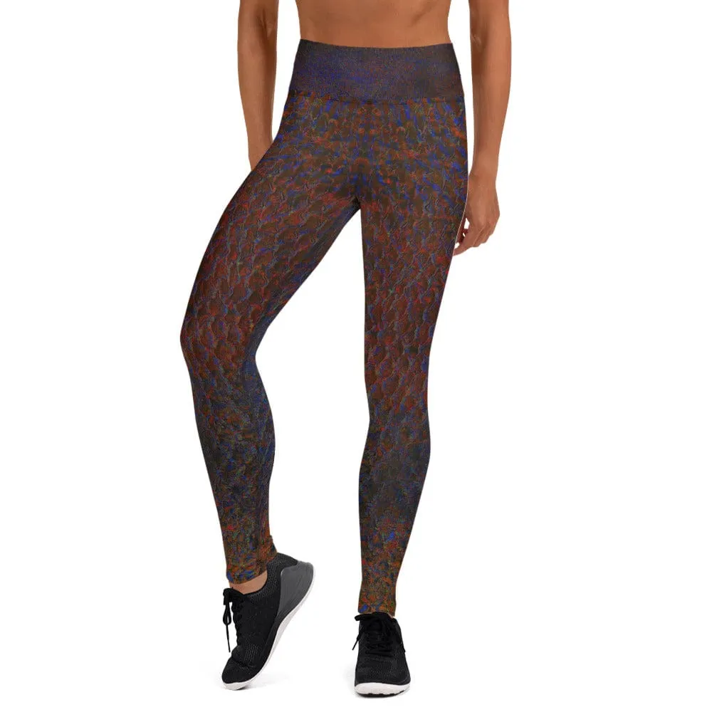 Maori Black Women's Yoga Pants Flat Front Athletic Leggings