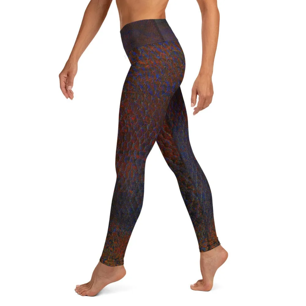 Maori Black Women's Yoga Pants Flat Front Athletic Leggings