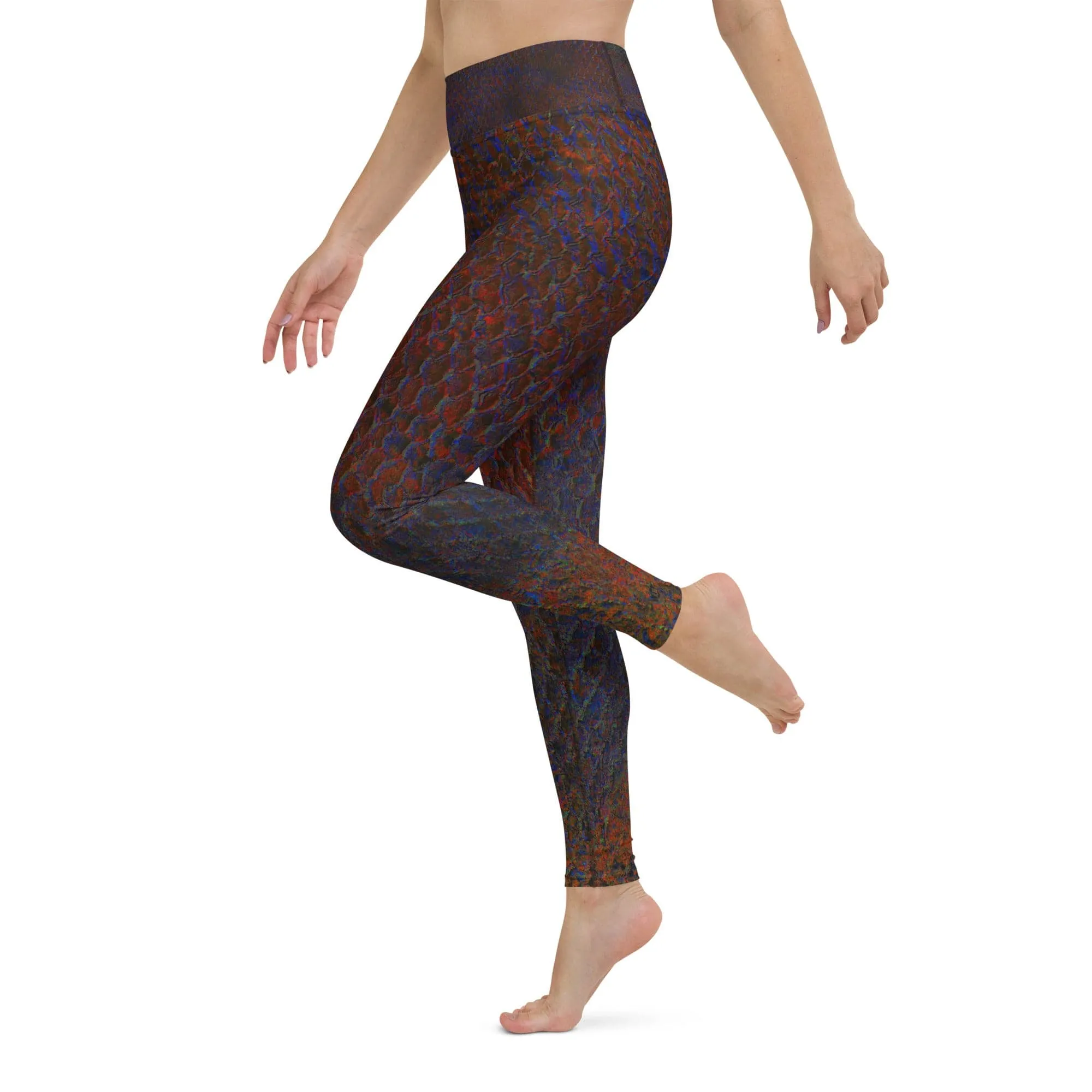 Maori Black Women's Yoga Pants Flat Front Athletic Leggings