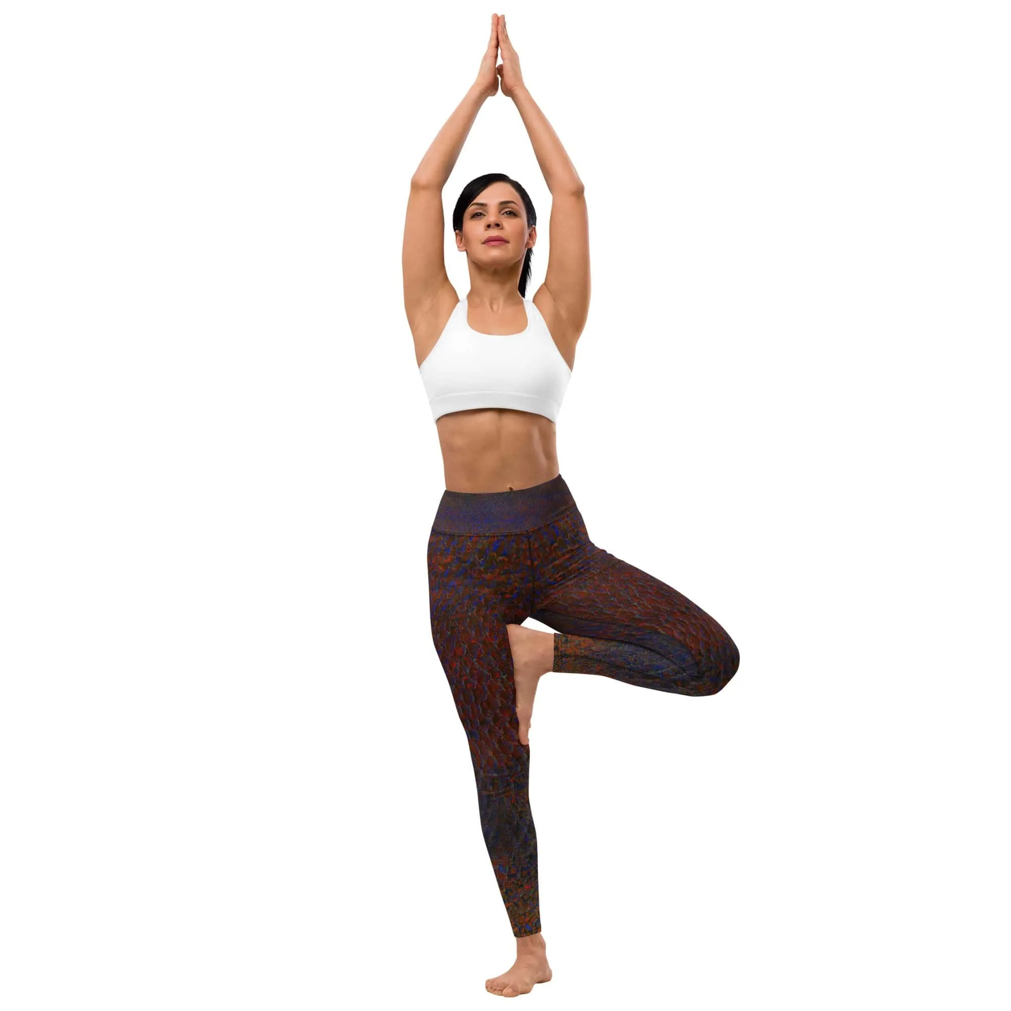Maori Black Women's Yoga Pants Flat Front Athletic Leggings
