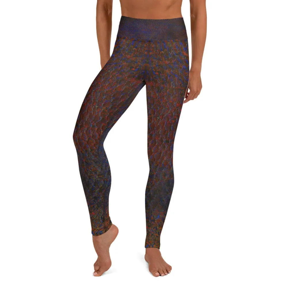 Maori Black Women's Yoga Pants Flat Front Athletic Leggings