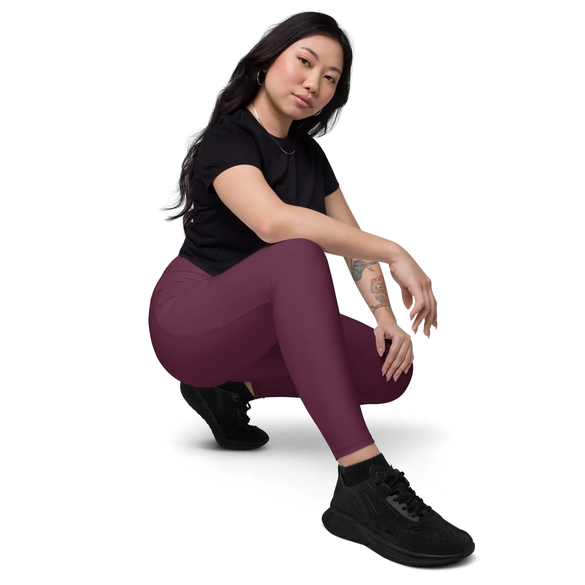 Maroon Chaitanya Abara Pocket Leggings