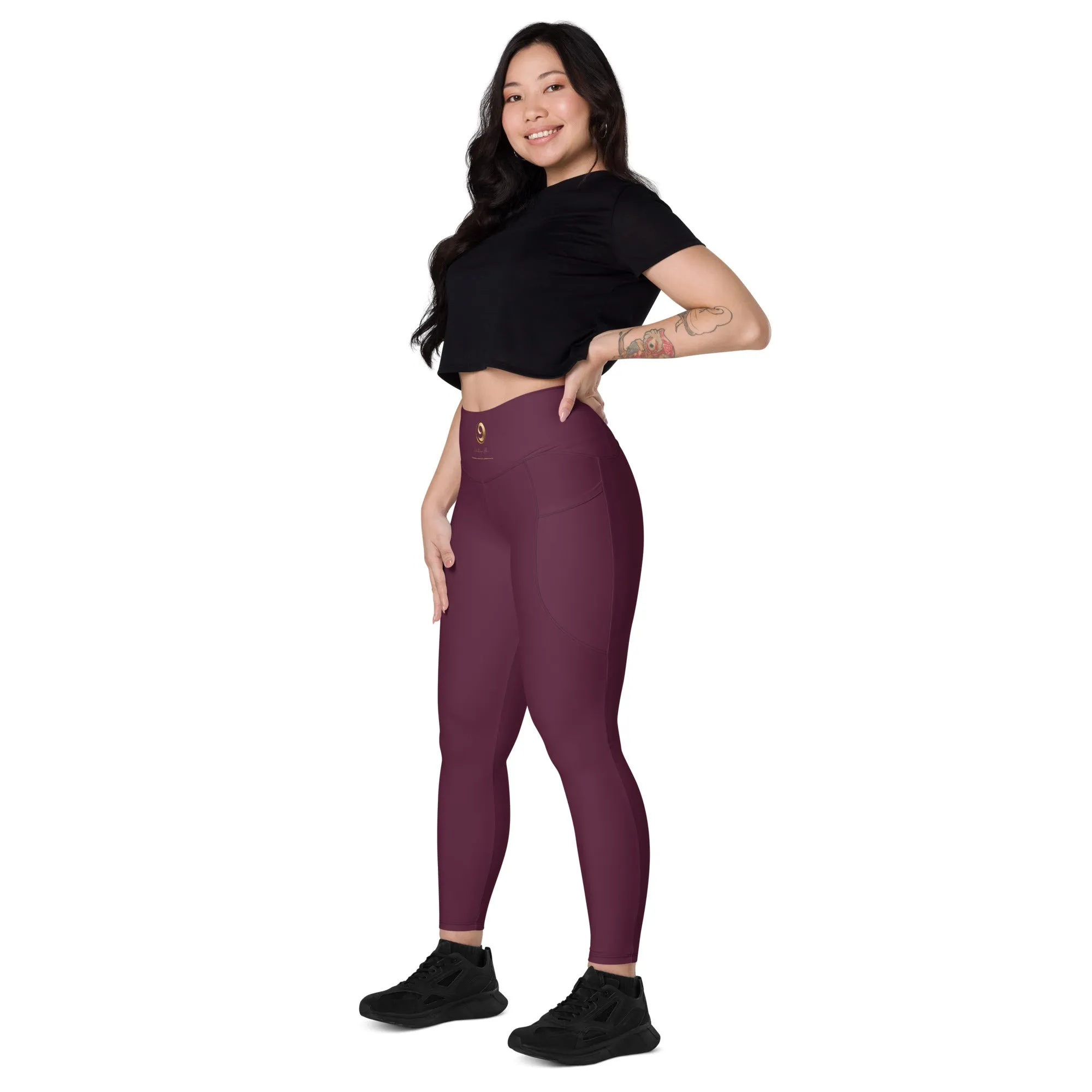 Maroon Chaitanya Abara Pocket Leggings