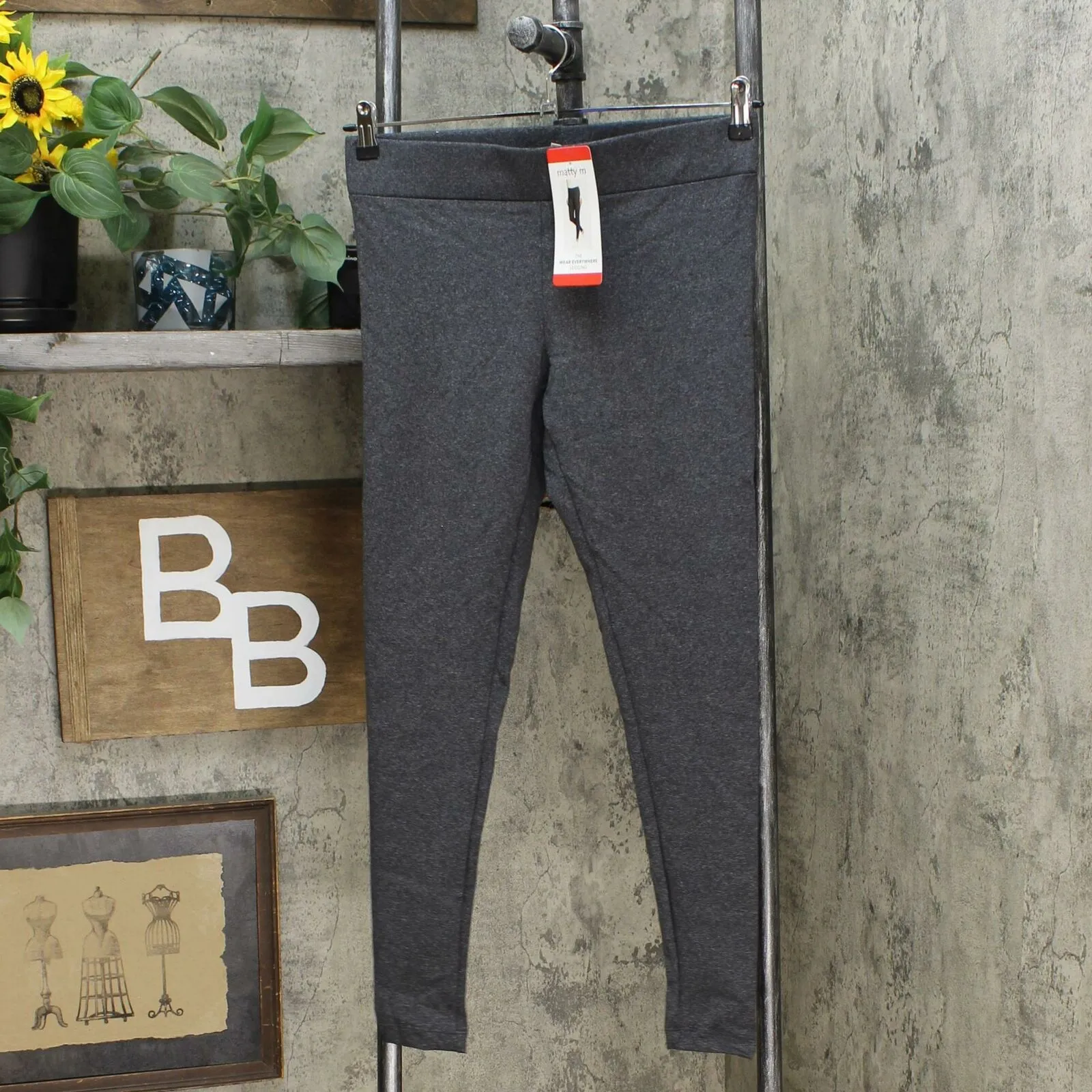 Matty M Women's Wide Waistband Wear Everywhere Leggings