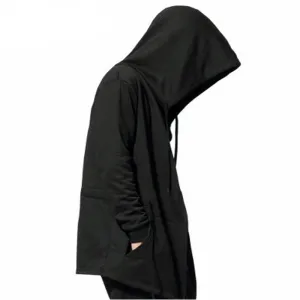 Men's Black Cloak Hooded Hoodies Male Streetwear Hip Hop Full Sleeves Hoodies Men Women Unisex XXXXXL H01