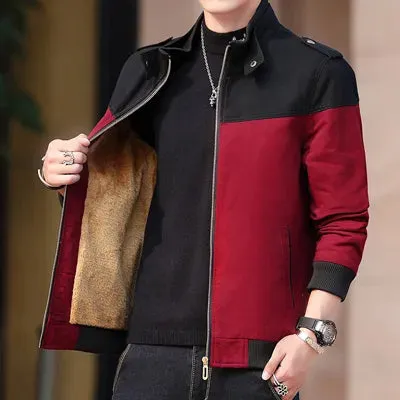 Men's Bomber Outwear Fleece Warm Fashion Jackets