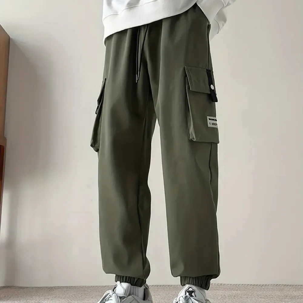 Men's cargo pants relaxed fit with functional pockets - versatile casual trousers for everyday wear