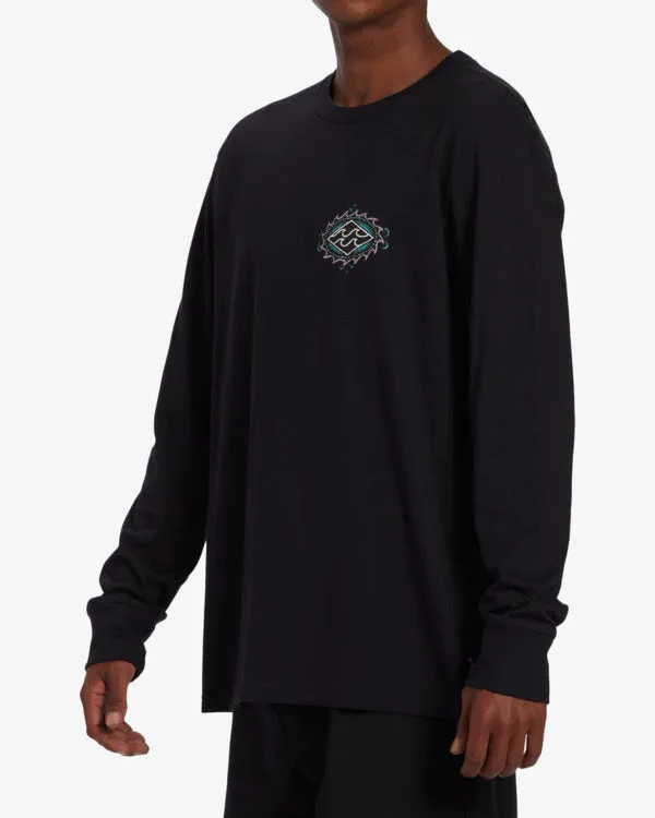 Men's Crayon Wave Long Sleeve T-Shirt