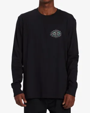Men's Crayon Wave Long Sleeve T-Shirt