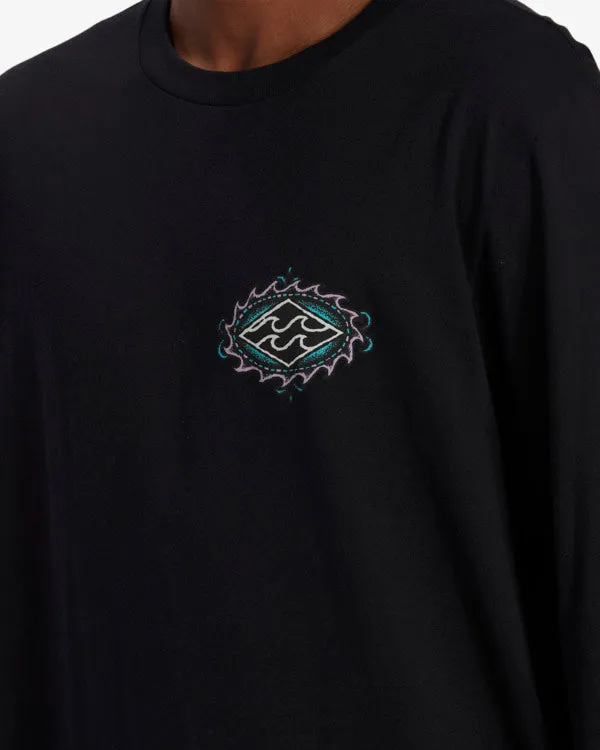 Men's Crayon Wave Long Sleeve T-Shirt